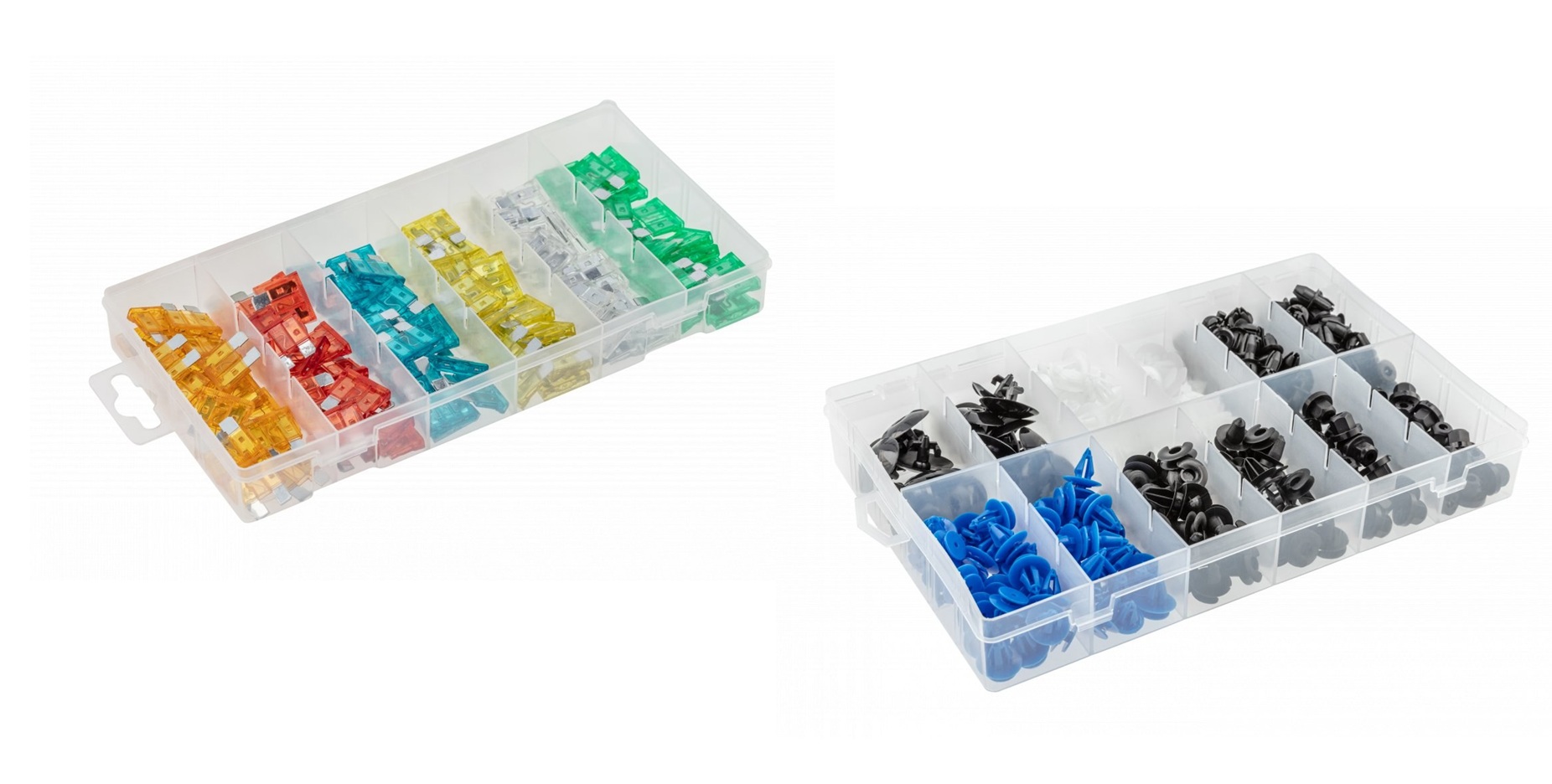 Kiinnitys-, tiivistys- ja sähkökomponentit