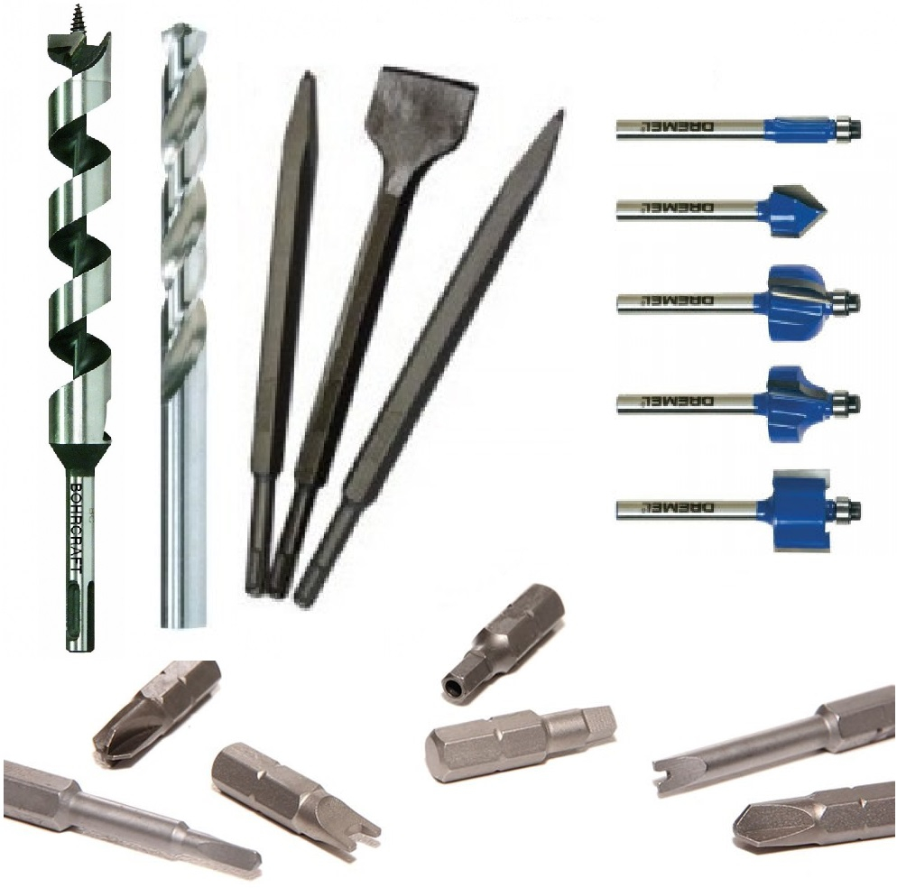 Poranterät, taltat, jyrsinterät, ruuvikärjet