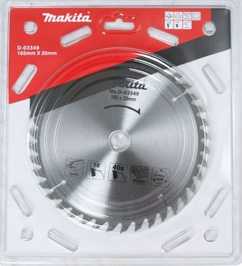 Katkaisuterä puulle Makita; 165x2x20,0 mm; Z40; 18°