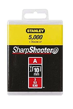 Niitit Stanley Light Duty; 10 mm; 5000 kpl.; tyyppi A; galvanoitu