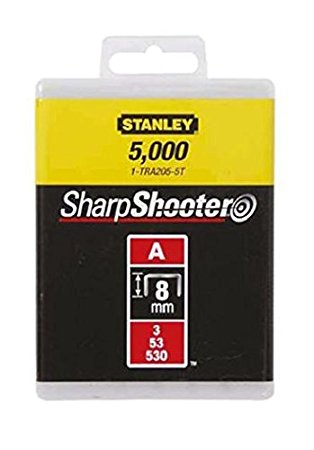 Niitit Stanley Light Duty; 8 mm; 5000 kpl.; tyyppi A; galvanoitu