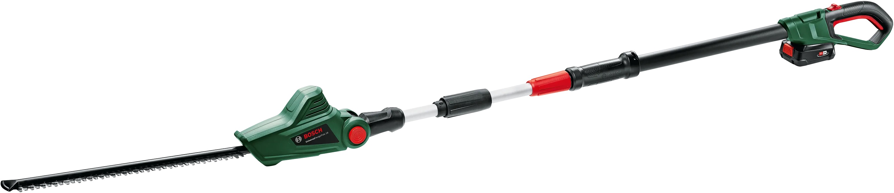Teleskooppi pensasleikkuri Bosch Universal Hedge Pole 18; 18 V; 1x2,5 Ah akkukäyttöinen; 43 cm pituus