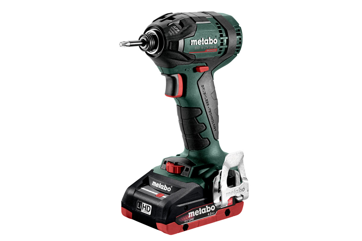 Iskuruuvinväännin Metabo SSD 18 LTX 200 BL; 18 V; 2x4,0 Ah akku