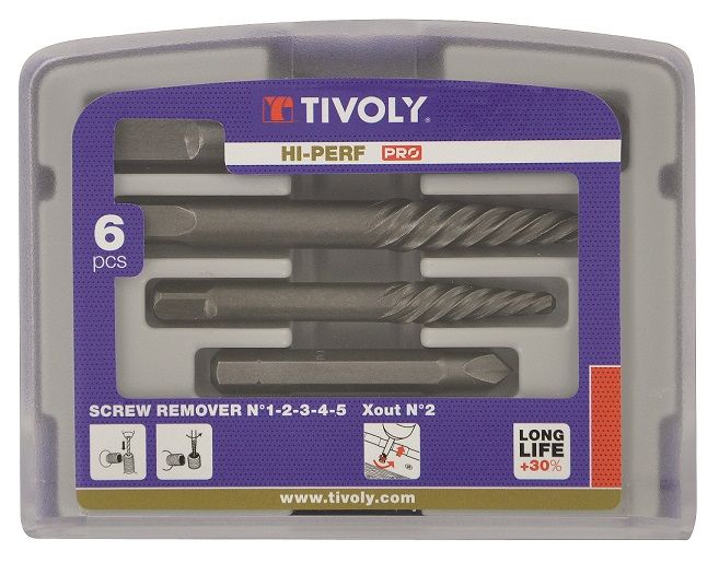 Ruuvinulosvetimet Tivoly Hi-Perf Pro; 6 kpl.