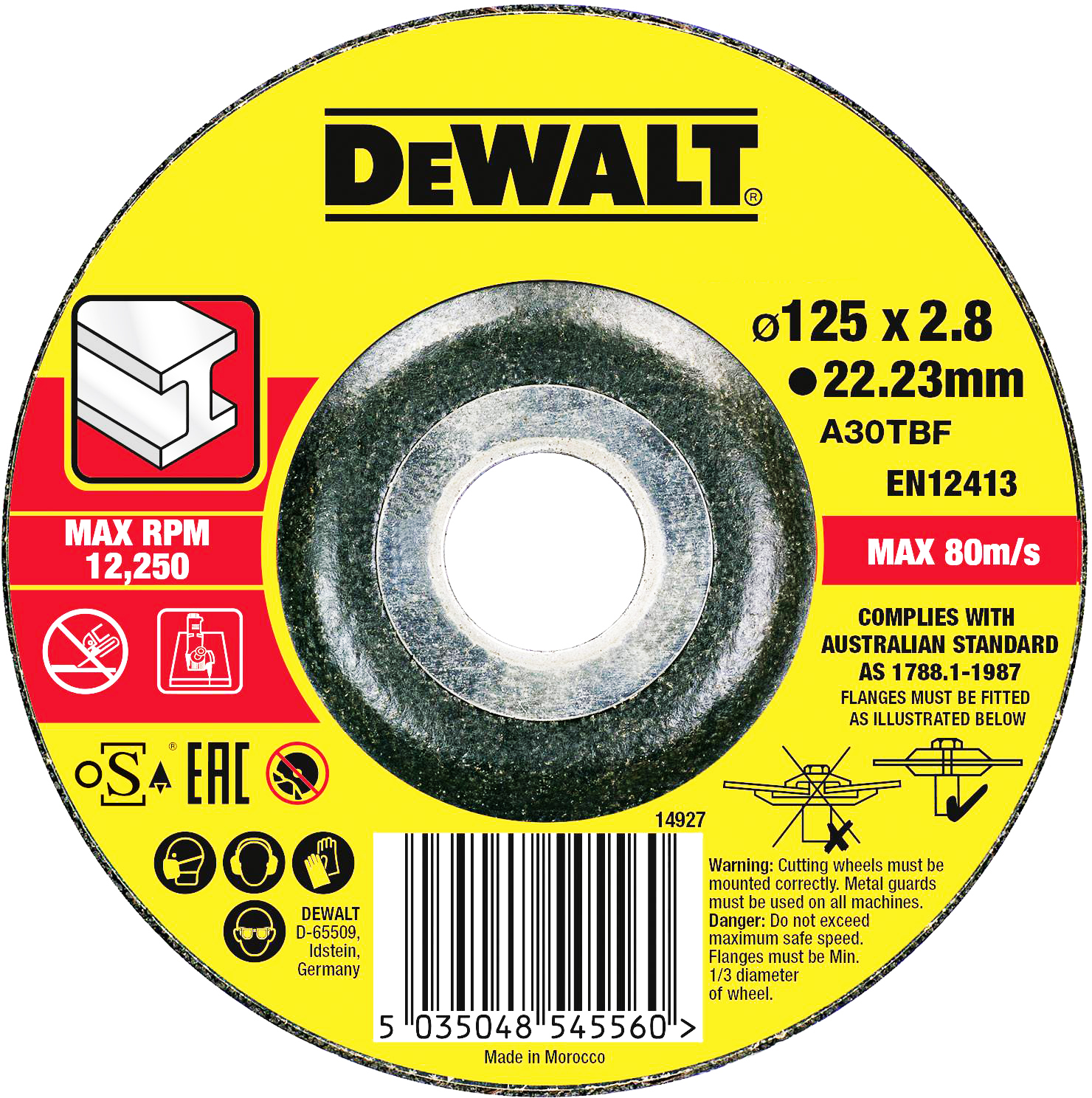 Hiova katkaisulaikka DeWalt DT43911-QZ; 125x2,8 mm
