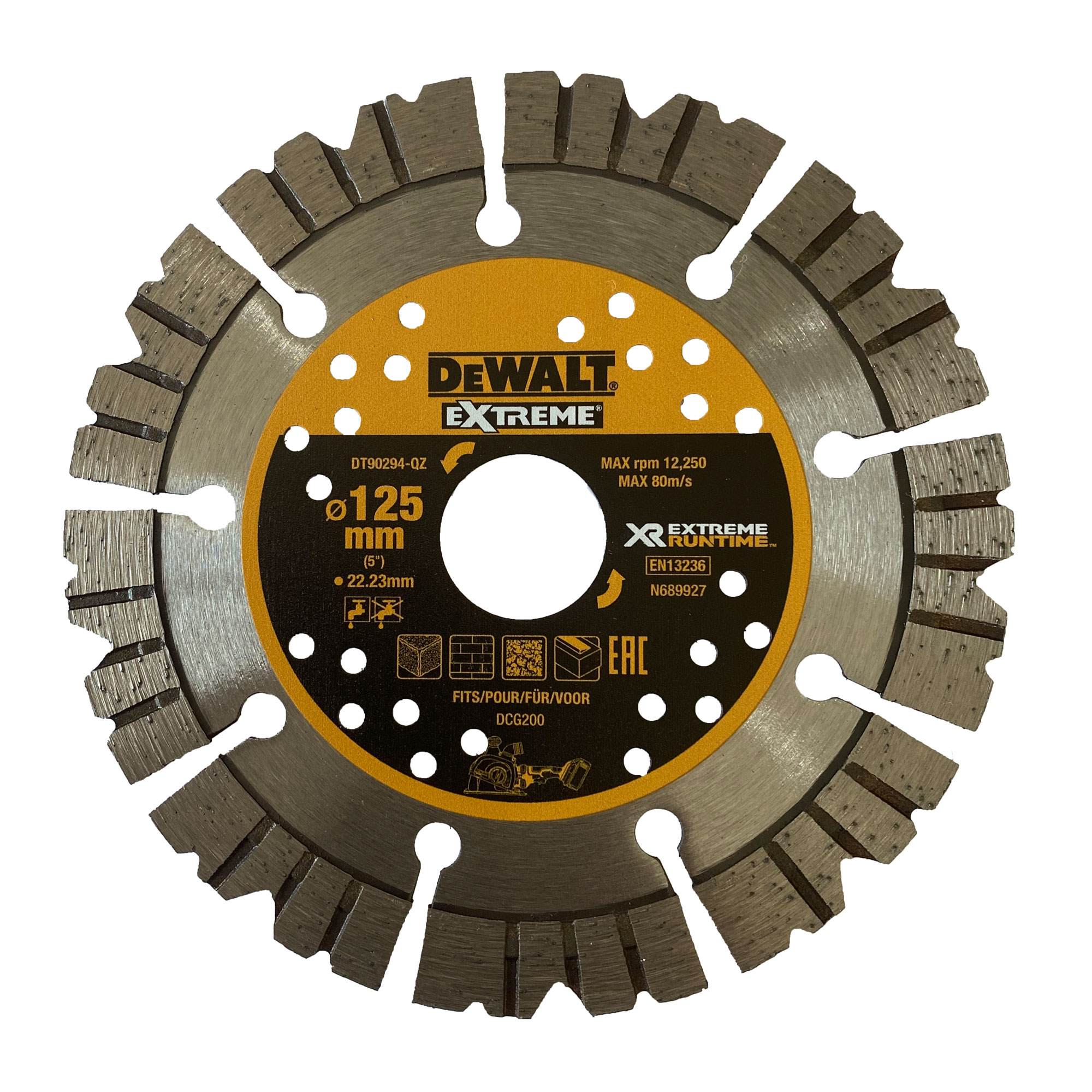 Timanttikatkaisulaikka DeWalt Extreme; 125x2x22,23 mm