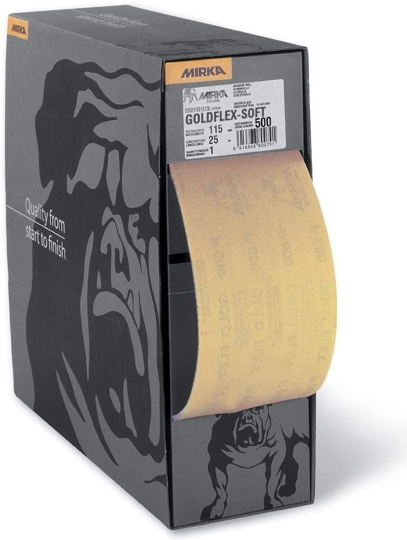 Hiekkapaperirulla Mirka GoldFlex Soft 2912707018; 115x125 mm: P180; 200 kpl.