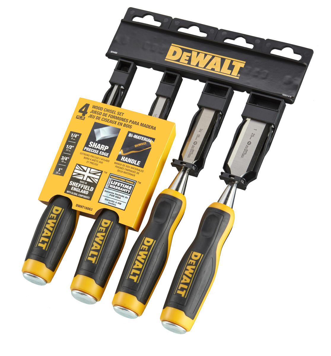 Puutalttasetti DeWalt DWHT0-16063; 4 kpl.