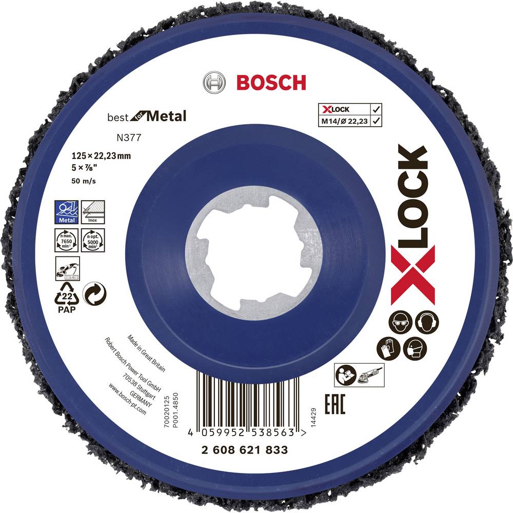 Puhdistuskarhunkieli Bosch X-LOCK N377 Metal; 125 mm