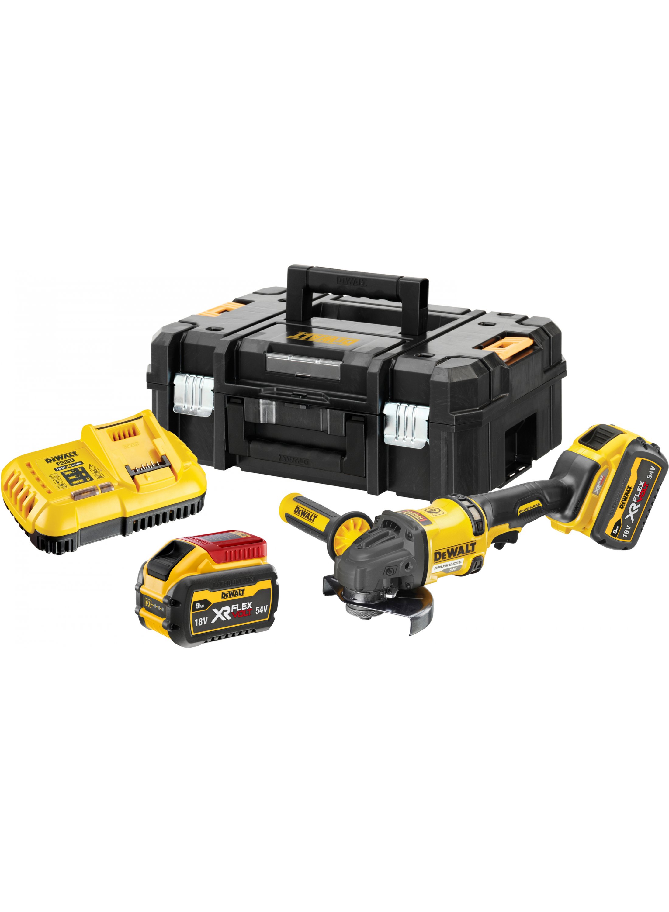 Kulmahiomakone Dewalt DCG418X2-QW; 54 V; 2x9,0 Ah akku