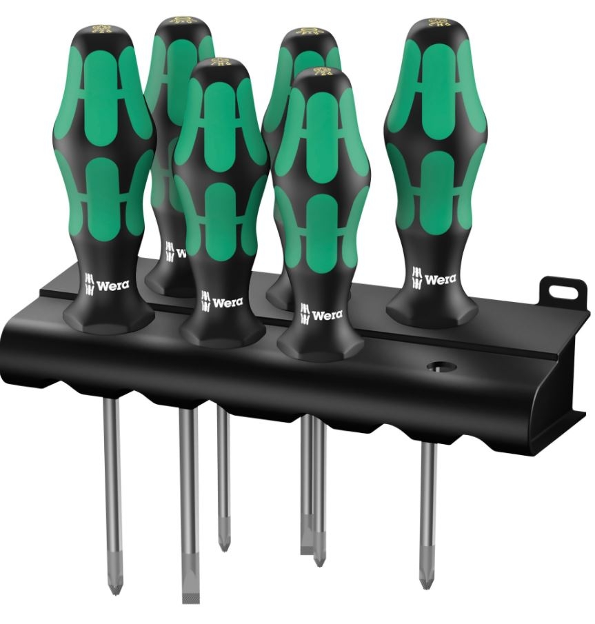 Ruuvimeisselisetti Wera Kraftform Plus Lasertip; 6 kpl.