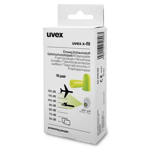 Korvatulpat Uvex X-fit; 37 dB; 30 kpl.