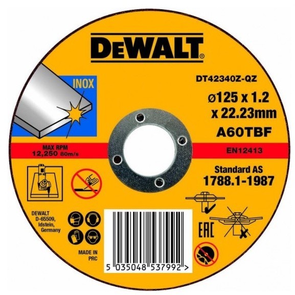 Hiova katkaisulaikka DeWalt DT42340Z-QZ; 125x1,2 mm
