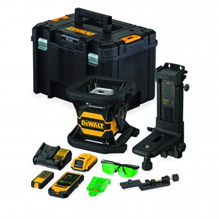 Pyörivä laservaaituslaite DeWalt DCE080D1GS-QW; 18 V; 1x2,0 Ah akku
