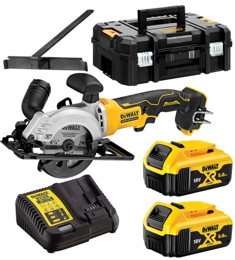 Pyörösaha Dewalt DCS571P2-QW; 18 V; 2x5,0 Ah akku
