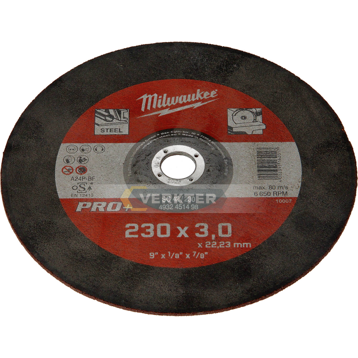Hiova katkaisulaikka Milwaukee PRO+ 4932451498; 230x3 mm; metalille