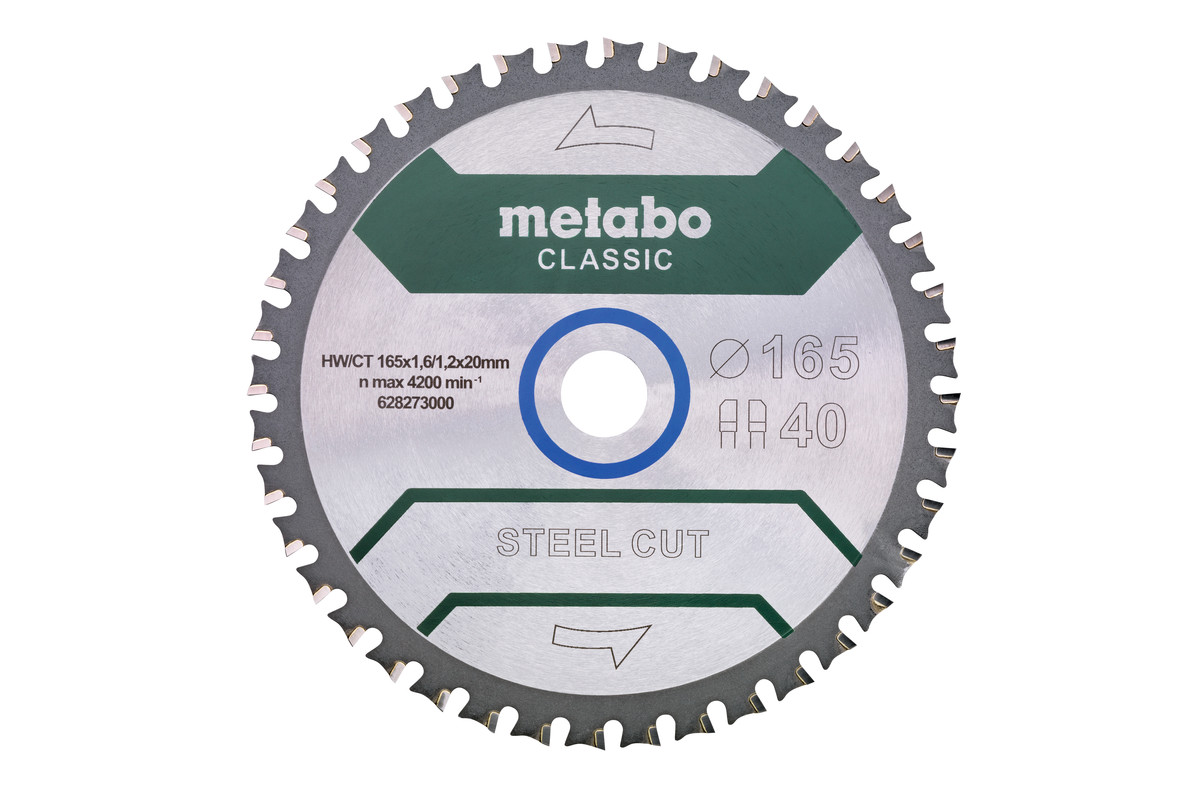 Katkaisulaikka Metabo Classic; 165x20x1,6 mm; Z40; 4°