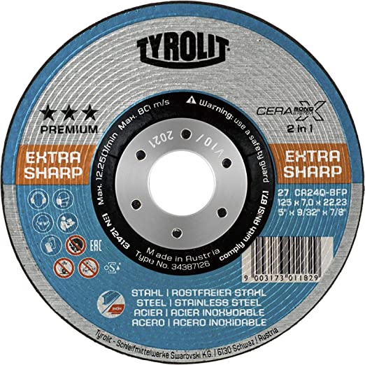 Hiomalaikka Tyrolit Premium Cerabond; 125x7 mm