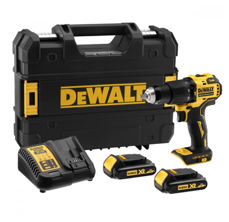 Pora/ruuvinväännin DeWalt DCD709L2T-QW; 18 V; 2x3,0 Ah akku