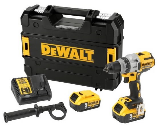 Pora/ruuvinväännin DeWalt DCD991P2-QW; 18 V; 2x5,0 Ah akku