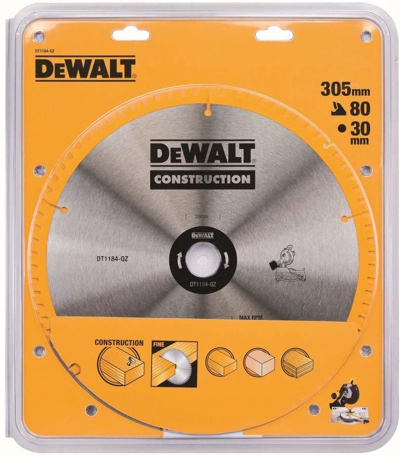 Katkaisuterä puulle DeWalt DT1184-QZ; 305x30 mm; 80T; 5°