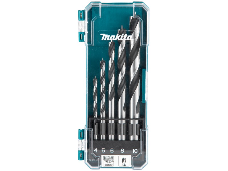 Puuporanteräsarja Makita D-72861; 4/5/6/8 /10 mm; 5 kpl.
