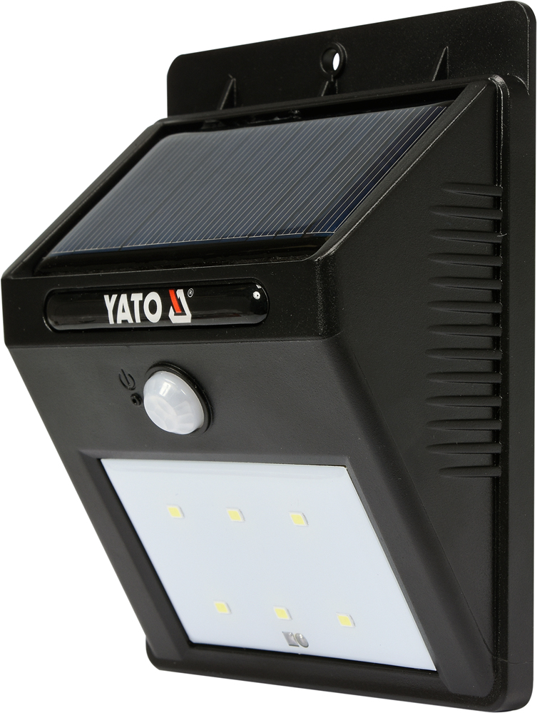 Aurinkokäyttöinen lamppu Yato YT-81856; LED; Seinäkiinnitin