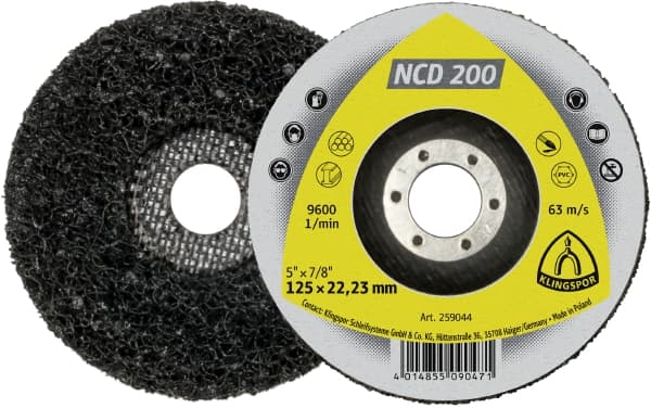 Puhdistuskarhunkieli Klingspor NCD 200; 125x22,23 mm; 5 kpl.