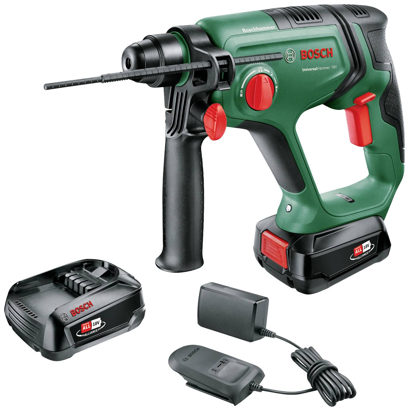 Poravasara Bosch UniversalHammer; 2,0 J; SDS-Plus; 18 V; 2x2,5 Ah akku