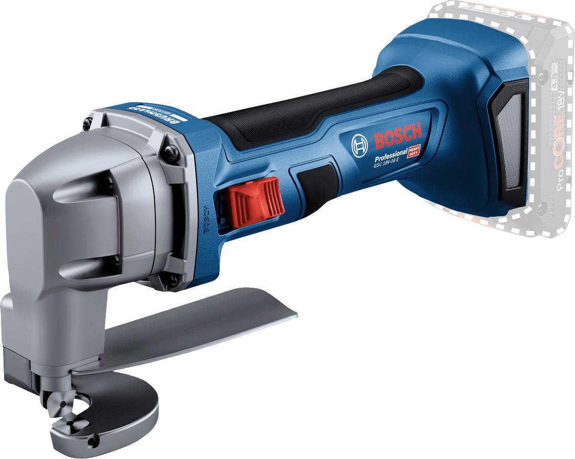 Akkupeltisakset Bosch GSC 18V-16 E; 18 V (ilman akkua ja laturia)