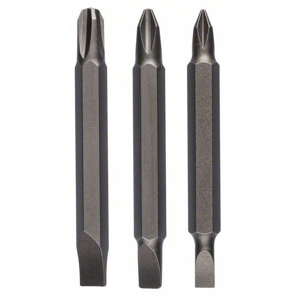 Kaksipuolinen ruuvinvääntimen terä Bosch 2609255959; S0,6x4,5-PH1; S0,8x5,5-PH2; S1,2x6,5-PH3; 1/4''; 60 mm; 3