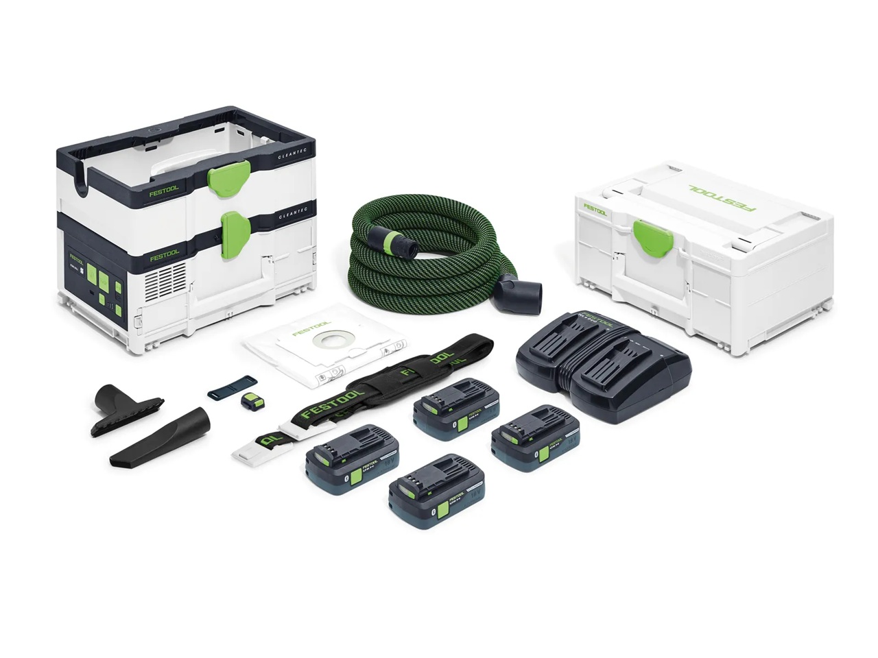 Akkupölynimuri  Festool CLEANTEC CTLC SYS HPC 4,0 I-Plus; 18 V; 4x4,0 Ah akku