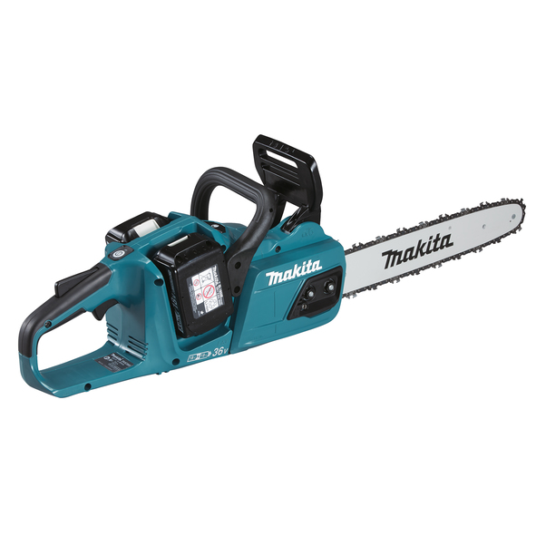 Ketjusaha Makita DUC355PT2; 2x18 V; 2x5,0 Ah akku; 35 cm laippa