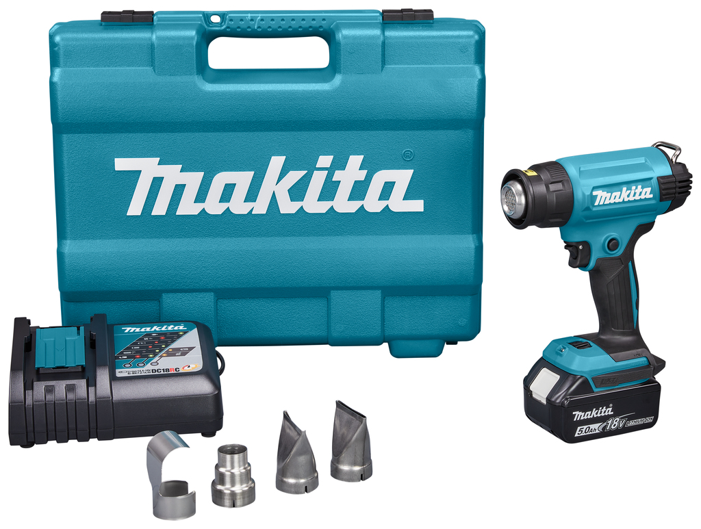 Kuumailmapuhallin Makita DHG181RT; 18 V; 1x5,0 Ah akku