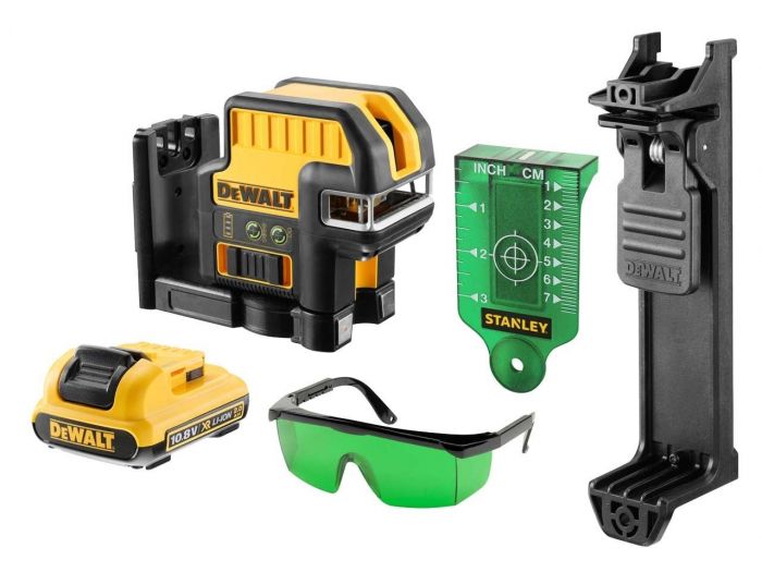 Ristilinjalaser DeWalt DCE0825D1G vihreä