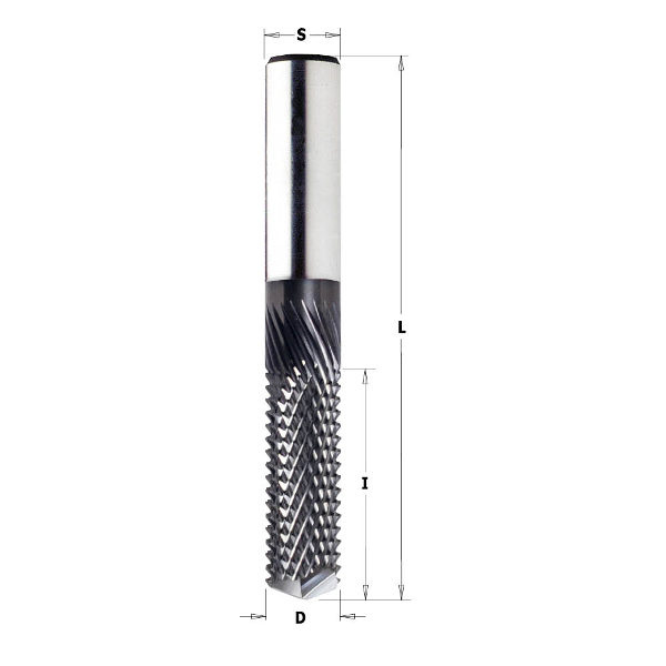 SOLID CARBIDE BIT FOR COMPOSITE D=12.7x38x89 RH (DRILL POINT)