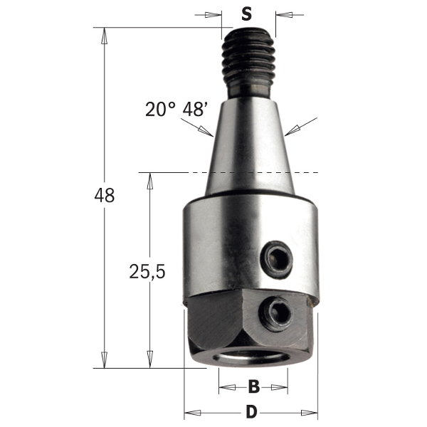 Adapteri CMT 304.000.01; M8/20° 48’