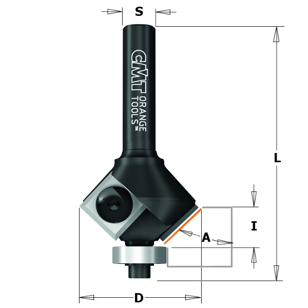 Viistejyrsin CMT; S=6 mm; D=25 mm