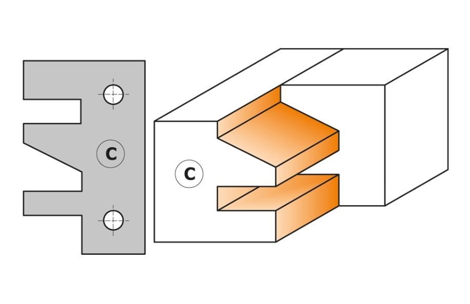 Profiiliveitset leikkuupäihin CMT 695.014C; 2 kpl.