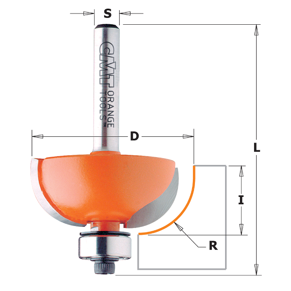 Kourujyrsin CMT; S=8 mm; D=38,1 mm; laakereilla