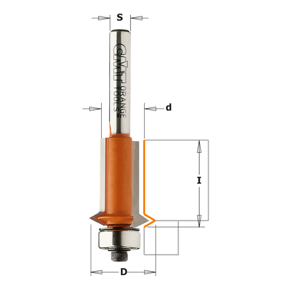 V-urajyrsin CMT; S=12 mm; D=12,7 mm