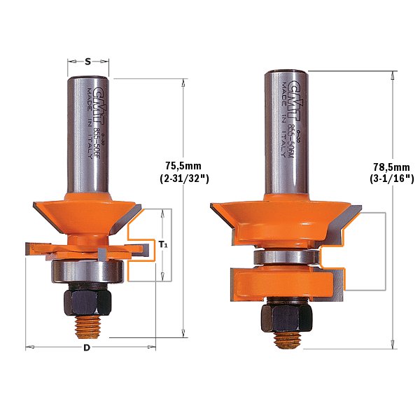 Jyrsin CMT 955.506.11; S=12 mm; D=44,45 mm