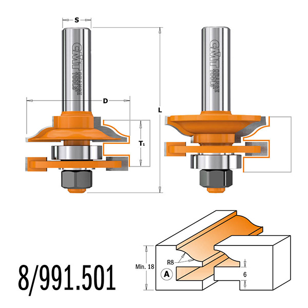 Jyrsin CMT 991.501.11;&nbsp; S=12 mm; D=44,4 mm