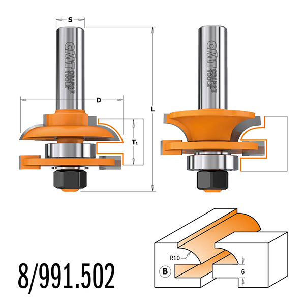 Jyrsin CMT 991.502.11; S=12 mm; D=44,4 mm