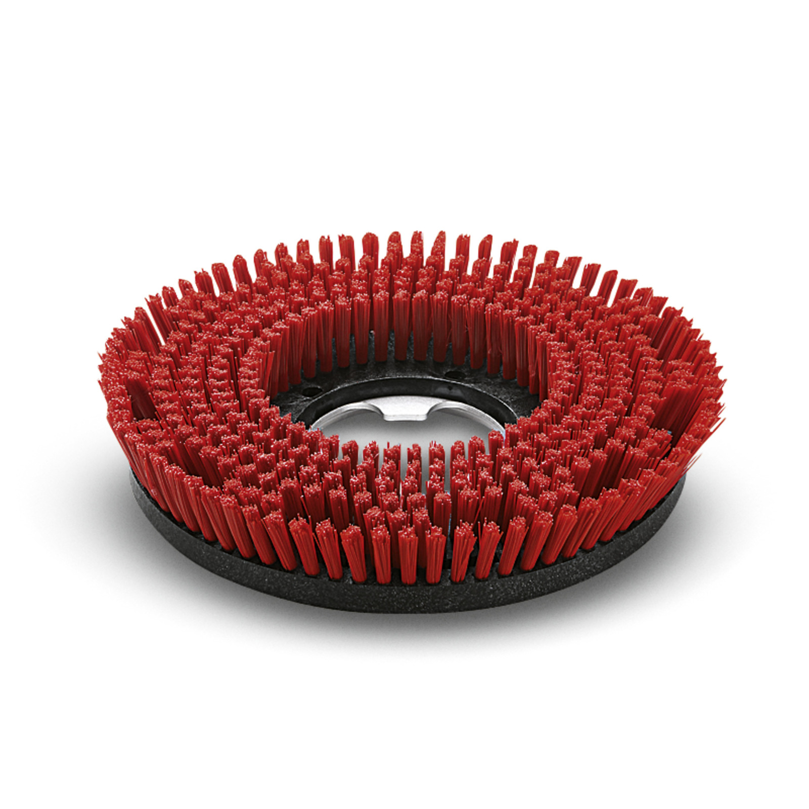Scrubbing brush red old colour white
