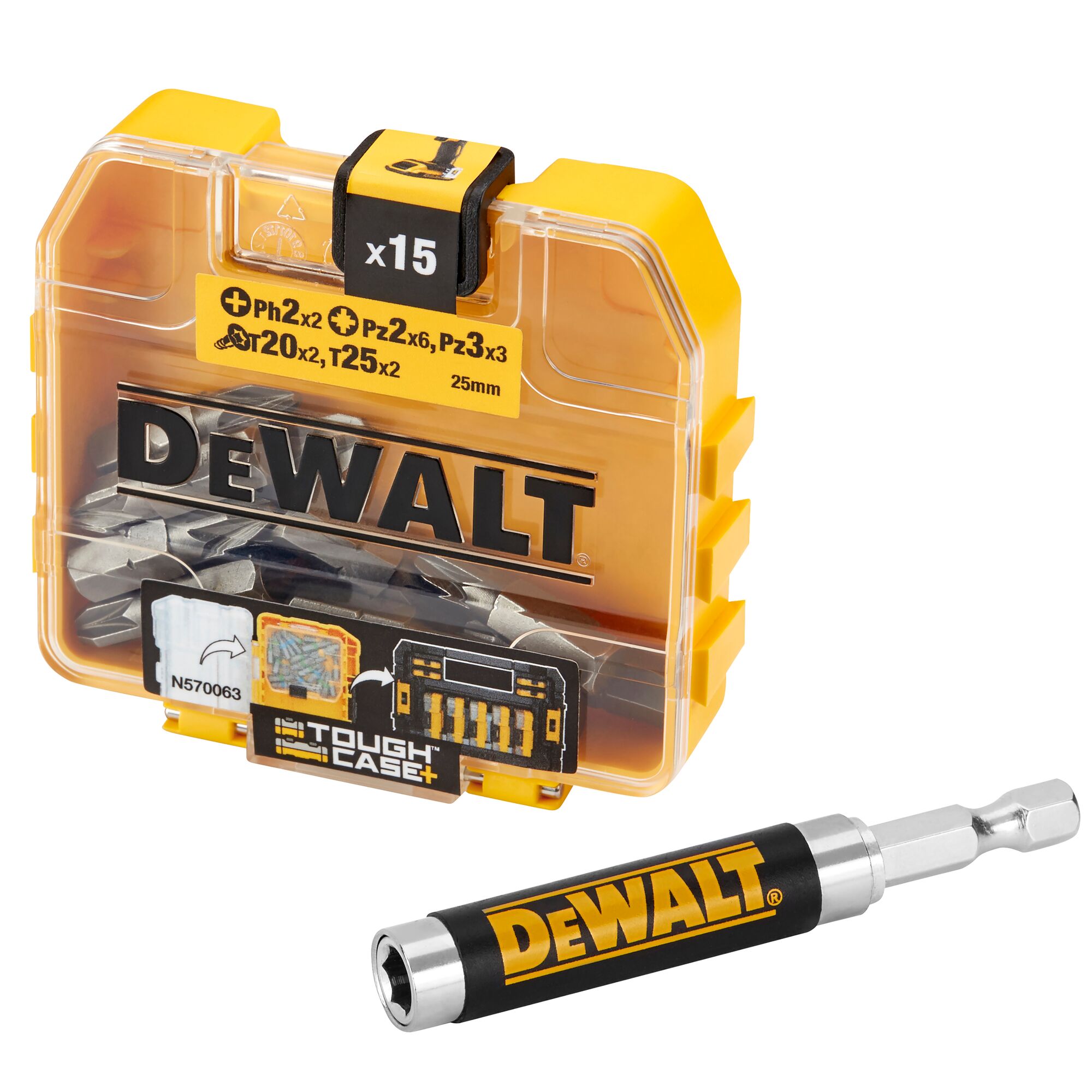 Minikoon mac-tarvikesarjat DeWalt DT71511; 16 kpl.