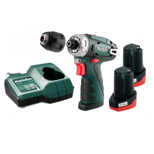 Pora/ruuvinväännin Metabo PowerMaxx BS Basic; 12 V; 2x2,0 Ah akku