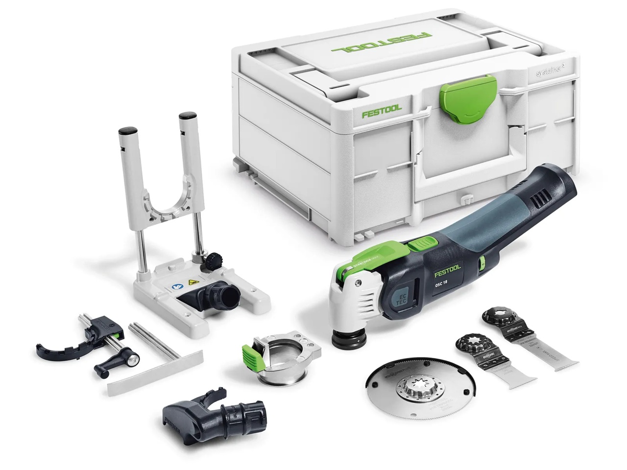 Monitoimityökalu Festool OSC 18 E-Basic-Set VECTURO; 18 V (ilman akkua ja laturia)