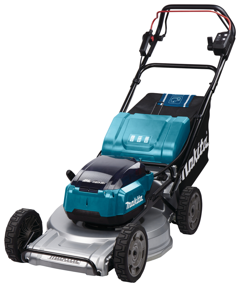 Akkukäyttöinen ruohonleikkuri itsevetävä Makita DLM533PT4; 2x18 V; 4x5,0 Ah akku