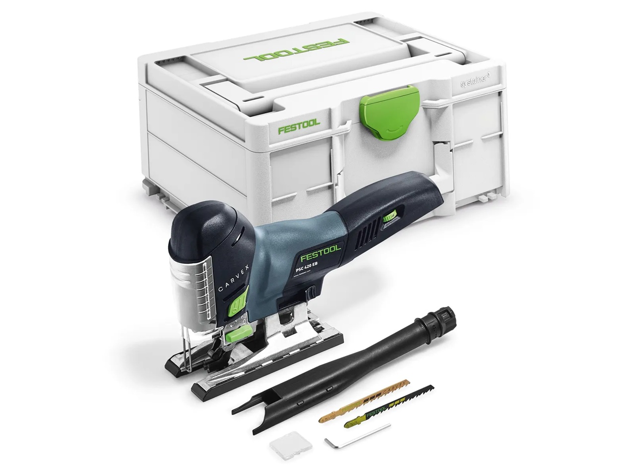 Akkupistosaha Festool PSC 420 EB-Basic CARVEX; 18 V (ilman akkua ja laturia)